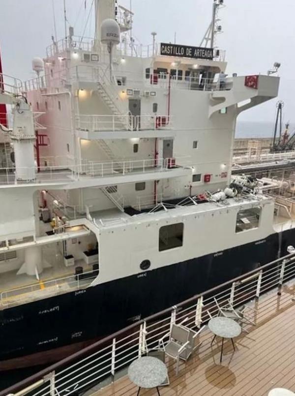 A P&O ship was caught in the storms, with several passengers suffering minor injuries