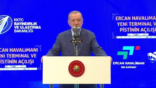 Erdo？an为土耳其塞浦路斯新扩建的机场揭幕