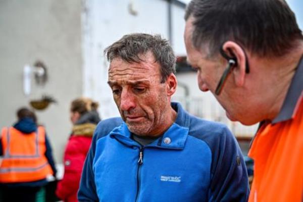 The work of firefighters and council workers was augmented by many people and businesses in Midleton including community hub volunteer Kenneth Warren and John Roche from Wiser Recycling in the wake of last week's disastrous Storm Babet flooding. Picture: Chani Anderson