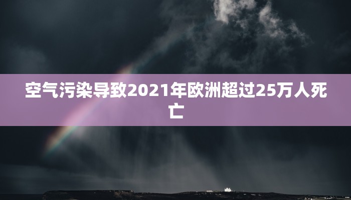 空气污染导致2021年欧洲超过25万人死亡