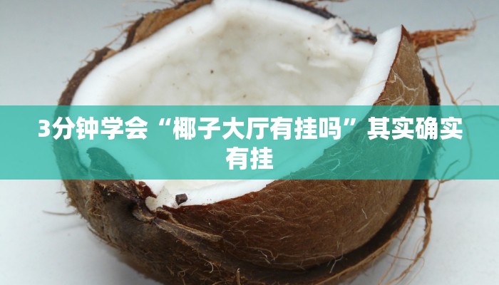 3分钟学会“椰子大厅有挂吗”其实确实有挂