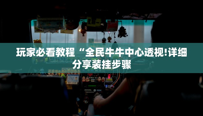 玩家必看教程“全民牛牛中心透视!详细分享装挂步骤