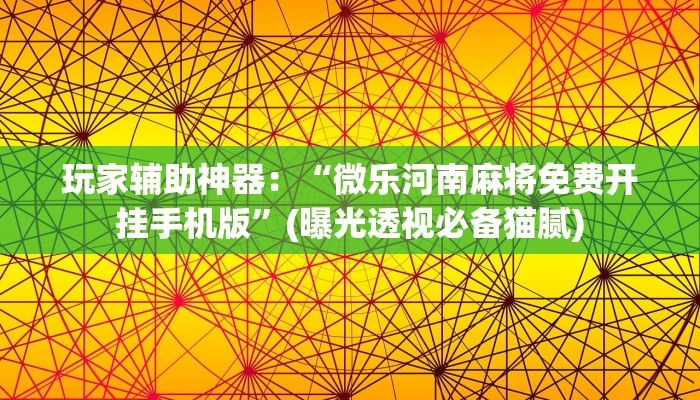 辅助神器“牵手跑得快免费开挂”(原来确实是有挂) 辅助神器“牵手跑得快免费开挂”(原来确实是有挂)