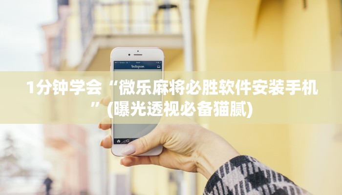 万能开挂辅助“微乐麻将怎么提高胜率”分享用挂教程 万能开挂辅助“微乐麻将怎么提高胜率”分享用挂教程