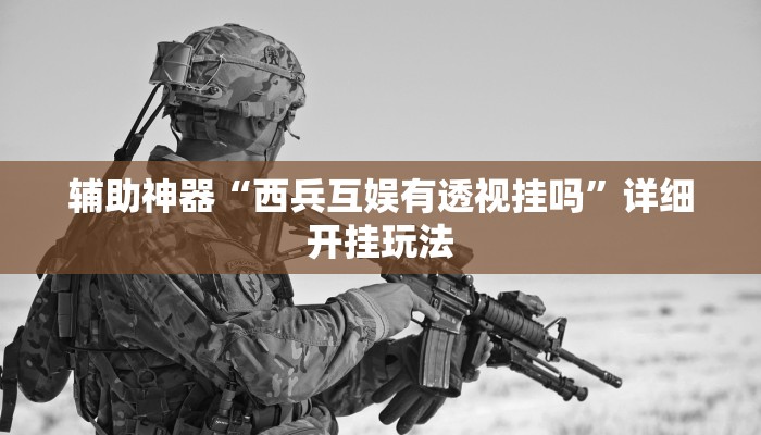 辅助神器“西兵互娱有透视挂吗”详细开挂玩法