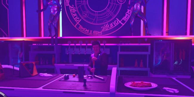 Starfield Bartender In Astral Tower Neon