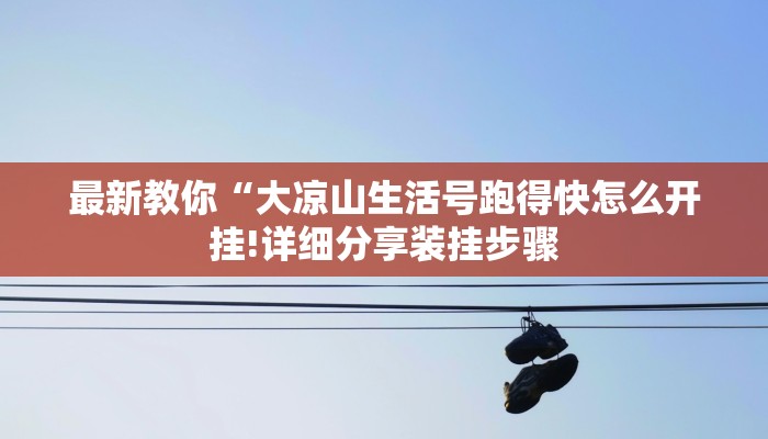 最新教你“大凉山生活号跑得快怎么开挂!详细分享装挂步骤