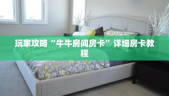 一分钟介绍“牛牛房卡”详细房卡教程