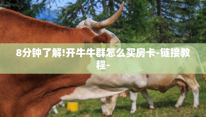 8分钟了解!开牛牛群怎么买房卡-链接教程- 8分钟了解!开牛牛群怎么买房卡-链接教程-