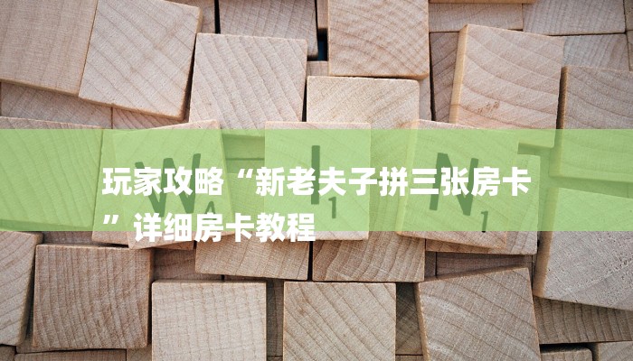 玩家攻略“新老夫子拼三张房卡
”详细房卡教程