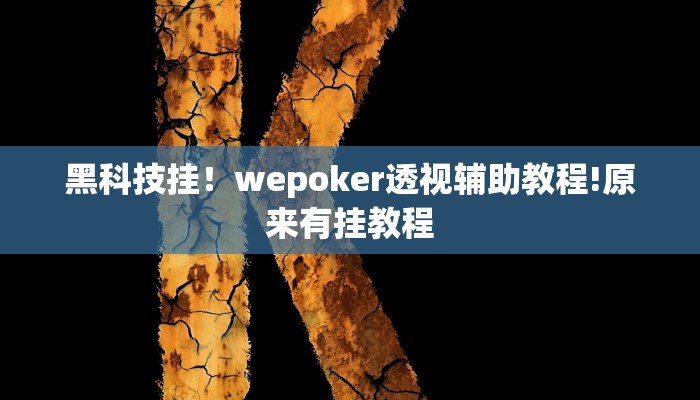 黑科技挂！wepoker透视辅助教程!原来有挂教程