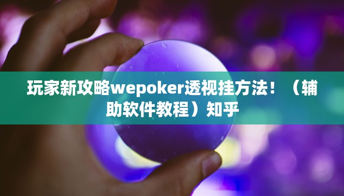 玩家新攻略wepoker透视挂方法！（辅助软件教程）知乎