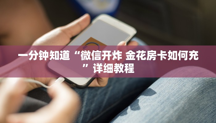 一分钟知道“微信开炸 金花房卡如何充”详细教程
