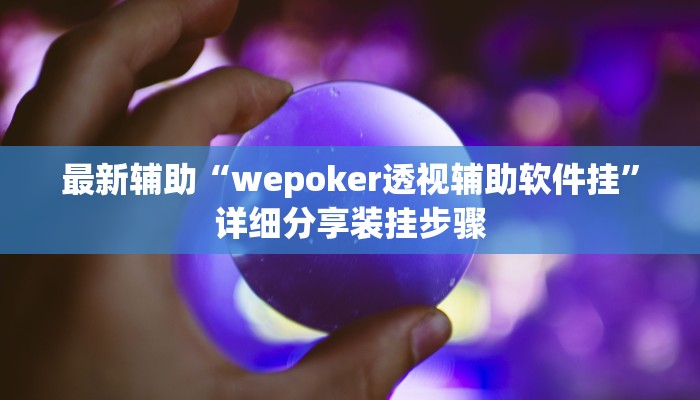 最新辅助“wepoker透视辅助软件挂”详细分享装挂步骤